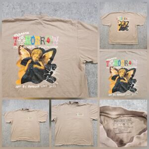 Paradise Lost Shirt Mens XL‎ Tan Tomorrow Is Never Promised Graphic Angel 2023